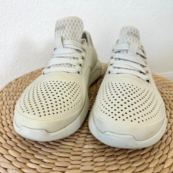 Crocs LiteRide Pacer Women's Size 9 Casual Comfort Sneaker Shoes Stucco Color - Picture 3 of 13